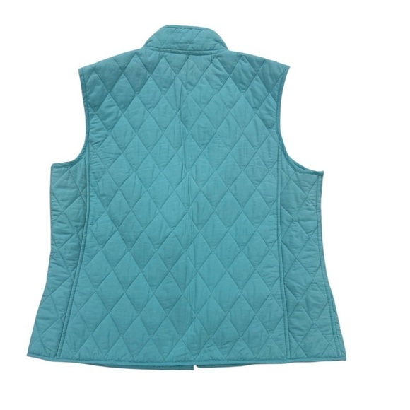 Relativity Women Full Zip Quilted Outerwear Vest Blue Size Medium - Picture 2 of 5